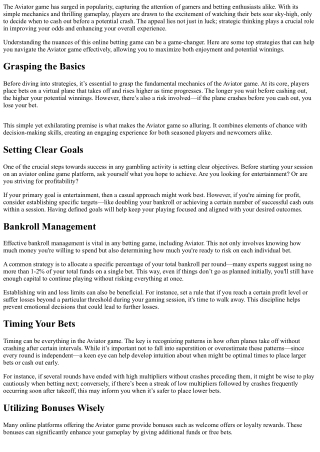 Top Strategies for Success in the Aviator Game