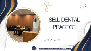 Sell Dental Practice