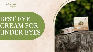 Which Ingredients Make the Best Eye Cream for Under Eyes Effective