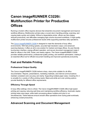 Canon imageRUNNER C3226i