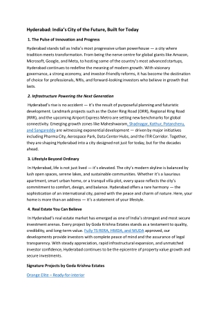 Plots for Sale in Hyderabad | Land for Sale in Hyderabad