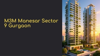 M3M Manesar | Dream Home in Gurgaon