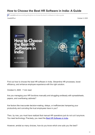 How to Choose the Best HR Software in India: A Guide