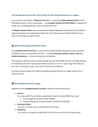 The Canadian Dental Care Plan How It Helps You Get Affordabl