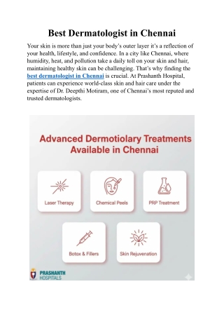Best Dermatologist in Chennai