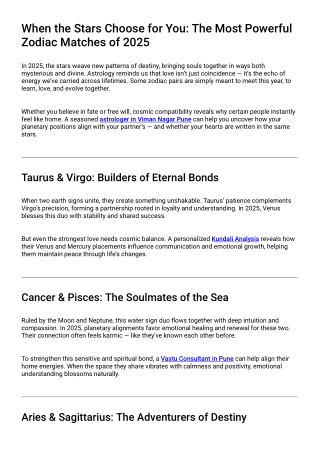 Star Couples 2025: Astrology’s Guide to True Compatibility