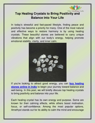 Buy Healing Stones Online In India