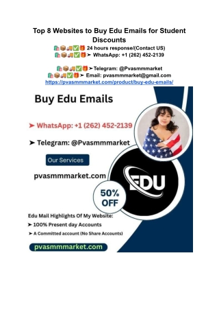 Top 8 Websites to Buy Edu Emails for Student Discounts