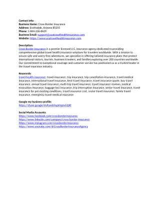 Cross Border Insurance