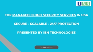 Managed Cloud Security Services for Startups