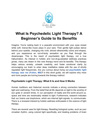 What Is Psychedelic Light Therapy_ A Beginner’s Guide to Its Benefits