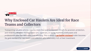 Why Enclosed Car Haulers Are Ideal for Race Teams and Collectors