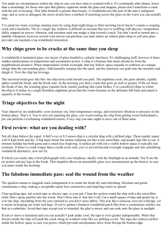 How to Keep Your Windshield Chip from Spreading Overnight