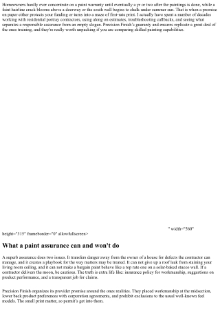 Residential Painting Contractors: Precision Finish’s Warranty and Guarantees