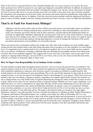 Ride-sharing Mishaps: What To Do When Uber Or Lyft Is Entailed