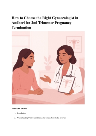 How to Choose the Right Gynaecologist in Andheri for 2nd Trimester Pregnancy Termination