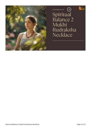 Spiritual Balance 2 Mukhi Rudraksha Necklace