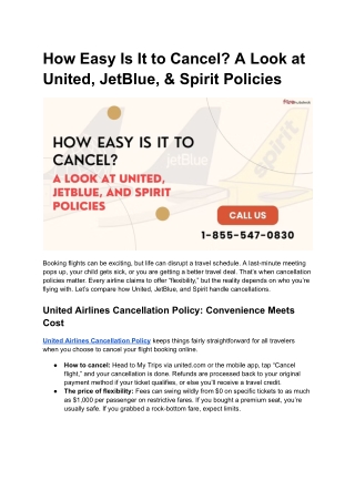 How Easy Is It to Cancel_ A Look at United, JetBlue, and Spirit Policies