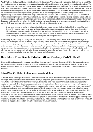 What Is Road Rash? Mattiacci Regulation, Llc