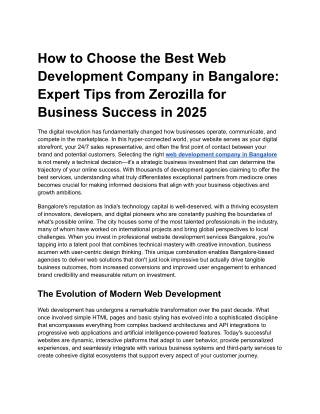 How to Choose the Best Web Development Company in Bangalore_ Expert Tips from Zerozilla for Business Success in 2025  3