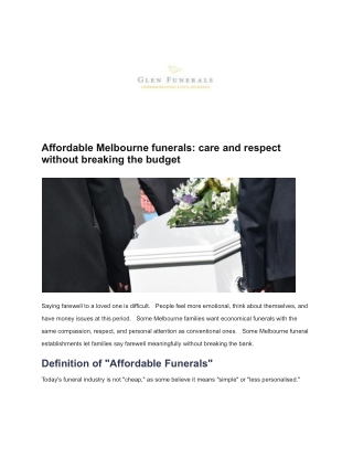 Affordable Melbourne funerals_ care and respect without breaking the budget