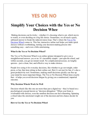 Quick Decision Spinner – Spin Wheel Online to Solve Choices Instantly