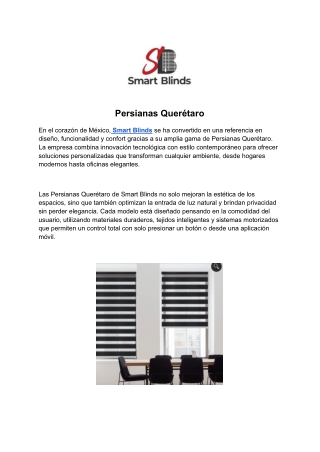Persianas Querétaro | Smart Blinds