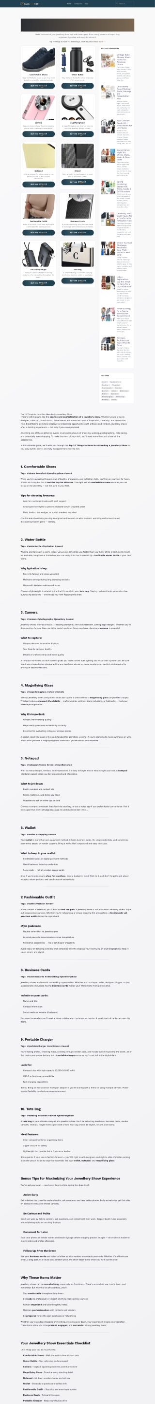 Jewellery Show Ready: Smart Things to Carry