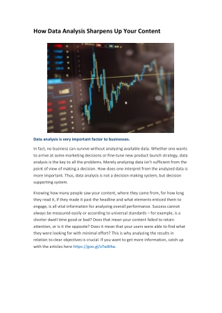 How data analysis sharpens up your content