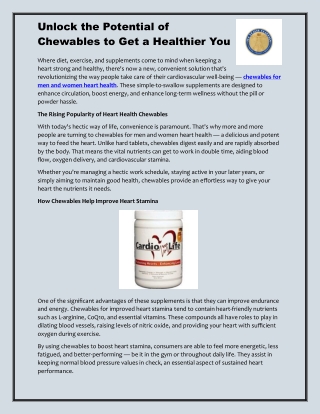 Unlock the Potential of Chewables to Get a Healthier You