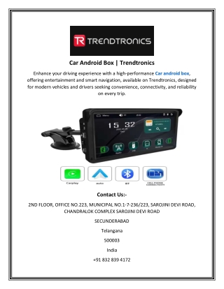 Car Android Box Trendtronics