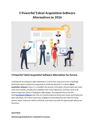 5 Powerful Talent Acquisition Software Alternatives in 2026