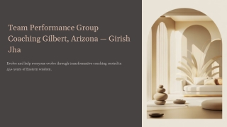 Team Performance Group Coaching Gilbert, Arizona — Girish Jha