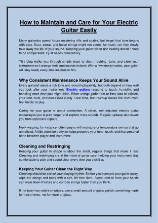 Unleash Your Sound with Electric Guitars