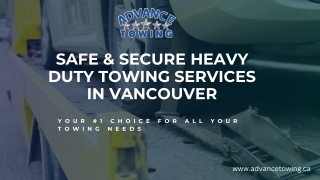 Safe & Secure Heavy Duty Towing Services in Vancouver
