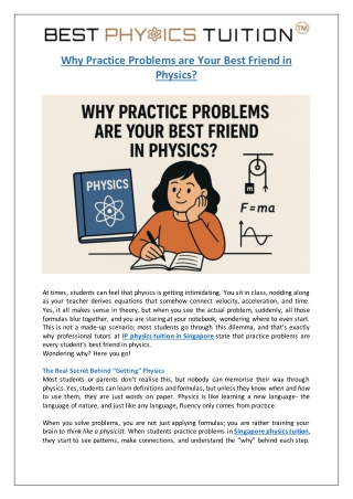 Why Practice Problems are Your Best Friend in Physics