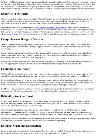 5 Reasons Why You Should Choose Us Over Other Companies for your cleaning needs!