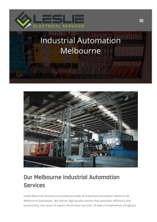 Industrial Automation Melbourne