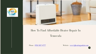 How To Find Affordable Heater Repair In Temecula