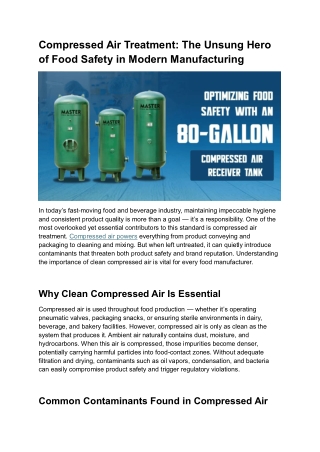 In the modern food and beverage industry, hygiene and precision aren’t optional