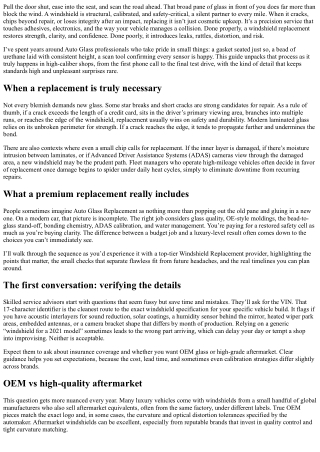 Understanding the Windshield Replacement Process Step-by-Step