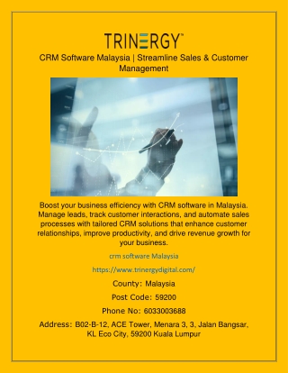 CRM Software Malaysia | Streamline Sales & Customer Management