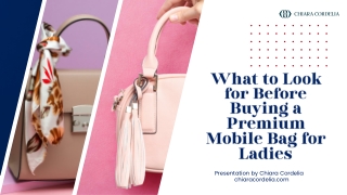 What to Look for Before Buying a Premium Mobile Bag for Ladies