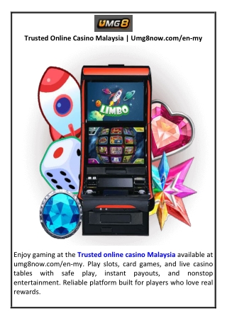 Trusted Online Casino Malaysia | Umg8now.com/en-my