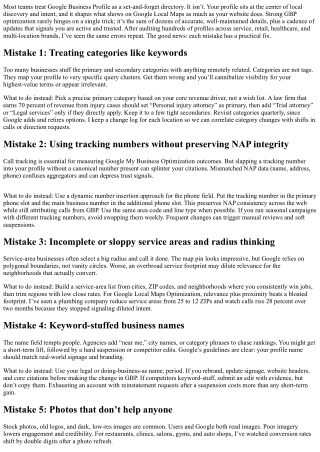 GMB Optimization Mistakes to Avoid (and What to Do Instead)