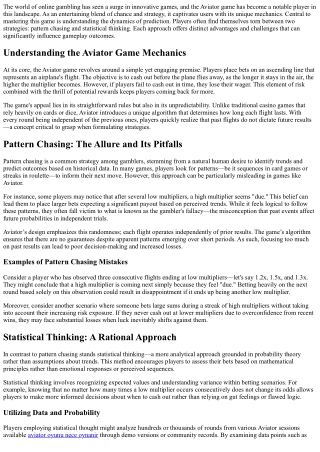Aviator Game Prediction: Pattern Chasing vs Statistical Thinking