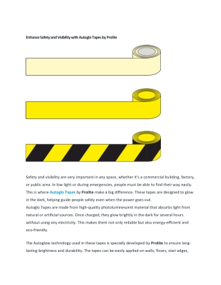 Enhance Safety and Visibility with Autoglo Tapes by Prolite