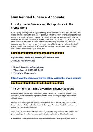 Buy Verified Binance Accounts Managing cryptocurrency ...