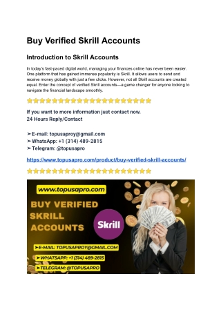 10---How to Buy Verified Skrill Accounts Safely and Easily