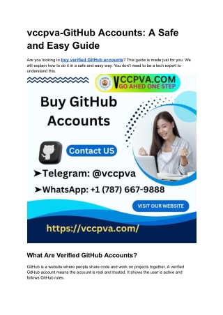 vccpva-GitHub Accounts_ A Safe and Easy Guide